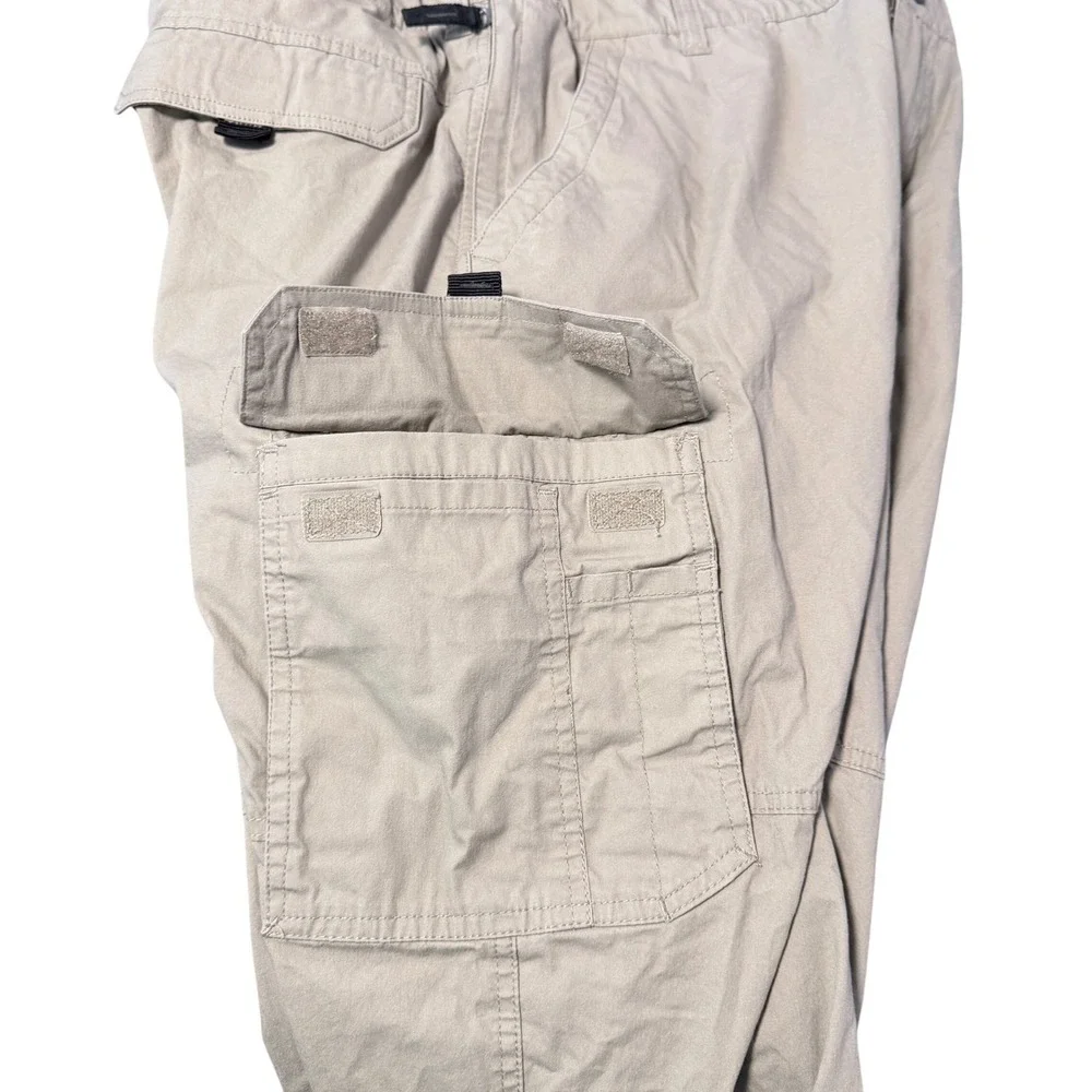 BC Clothing Cargo Hiking Pants Mens XLx30 Tan Lined Outdoor Utility Straight Leg